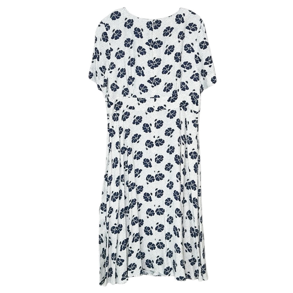 Boden White Midi Dress with Navy Floral Print - Picture 5 of 10